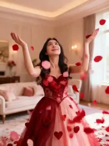 Petal Shower AI video effect